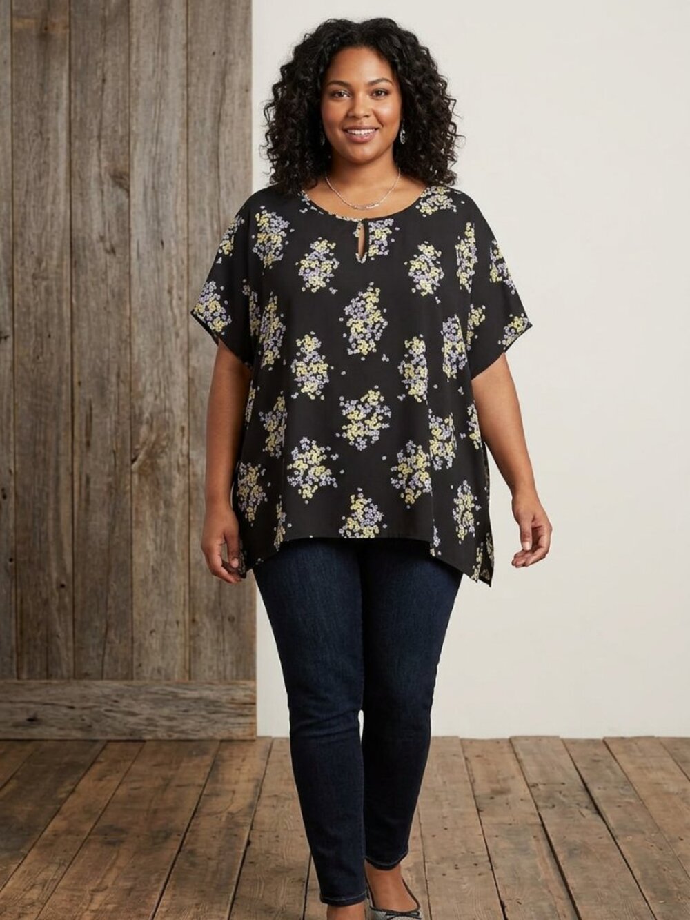 IN Every Story multi media blouse plus size 4X